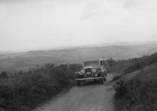 Railton saloon competing in the MCC Torquay Rally, 1938. Artist: Bill Brunell.