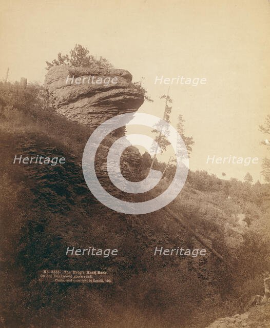 The Frog's Head Rock On old Deadwood stage road, 1890. Creator: John C. H. Grabill.