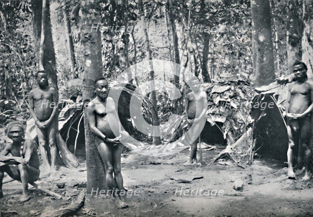 A Pygmy village, North-East Congo Basin, 1912. Artist: Unknown.
