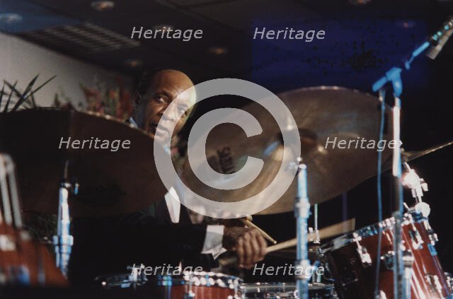 Ed Thigpen, Jazz Inn Party, Nordwijk, Netherlands, 1989. Creator: Brian Foskett.