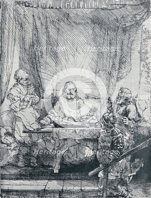 The Supper at Emmaus, (1654), 1903. Artist: Rembrandt Harmensz van Rijn    