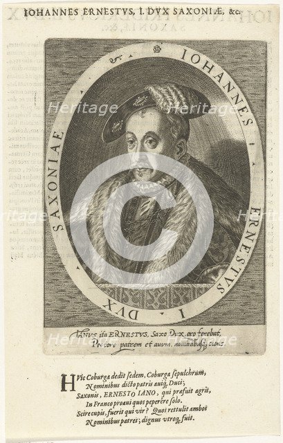 John Ernest (1521-1553), Duke of Saxe-Coburg, 1601. Artist: Custos, Dominicus (1560-1612)