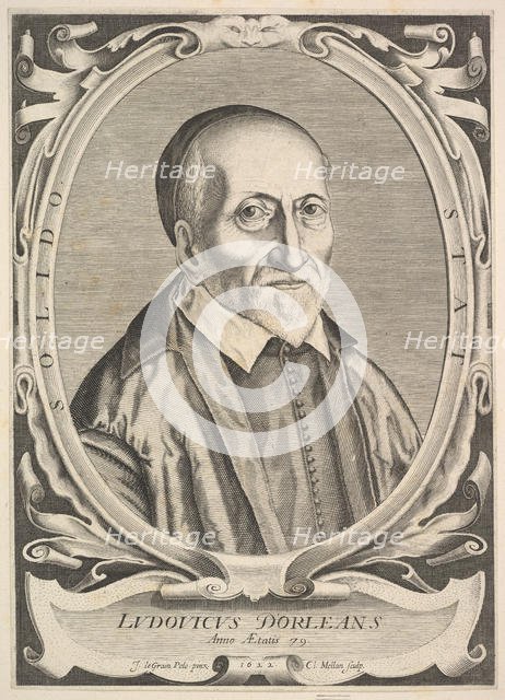 Portrait of Louis d'Orléans, 1622. Creator: Claude Mellan.