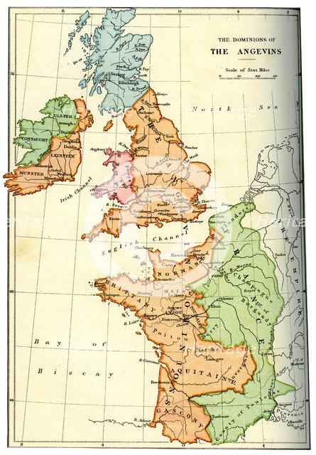 The dominions of the Angevins, 1892. Artist: Unknown
