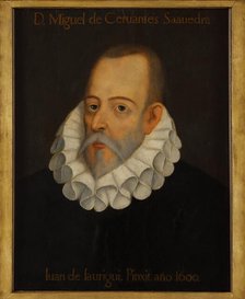 Portrait of Miguel de Cervantes Saavedra (1547-1615), 1600. Creator: Anonymous.