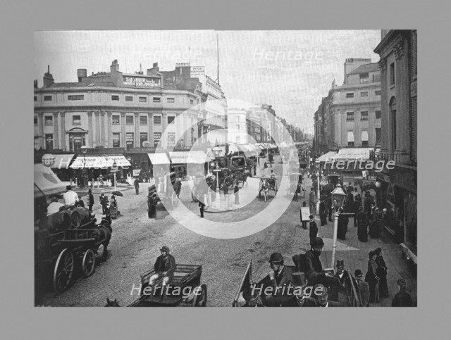 Regent Circus and Oxford Street, looking East, c1900. Artist: York & Son.
