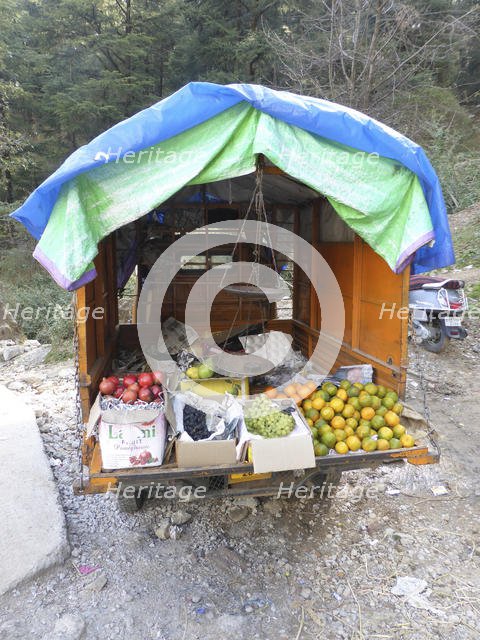 Fruit stall in Dharamshala Himachal Pradesh India 2017. Creator: Unknown.