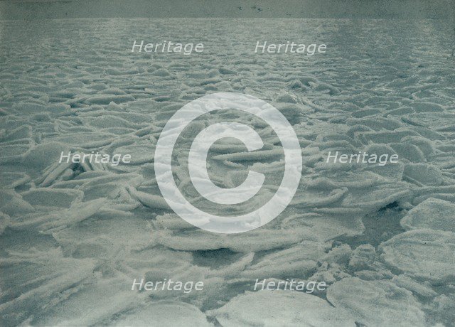 'Heavy Pack in which the Ship Was Held Up ', 1912, (1913).  Artist: Herbert Ponting.