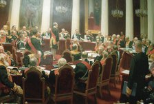 The ceremonial session of the State Council of Imperial Russia on May 7, 1901, 1903. Artist: Kulikov, Ivan Semyonovich (1875-1941)