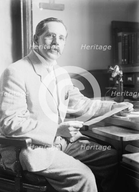 Charles Frederick Marvin, Chief, Weather Bureau, at Desk, 1916. Creator: Harris & Ewing.
