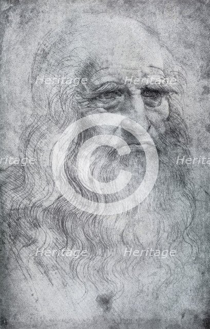 Self Portrait of Leonardo da Vinci, c1512-1515 (1954). Artist: Leonardo da Vinci