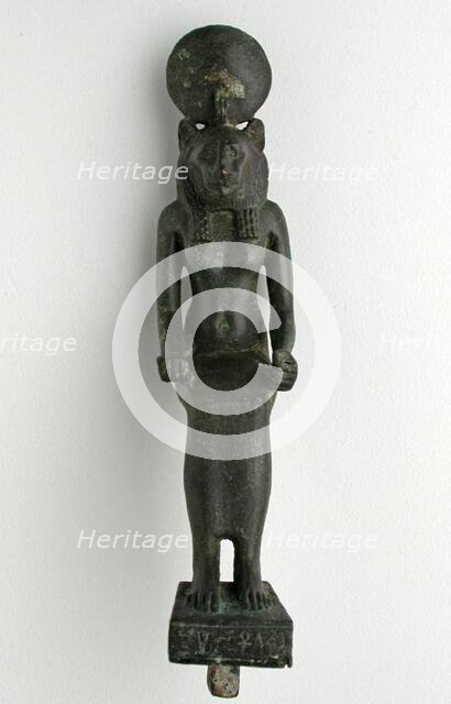 Statuette of Wadjet or Sekhmet, Egypt, Late Period, Dynasty 26 (664-525 BCE). Creator: Unknown.