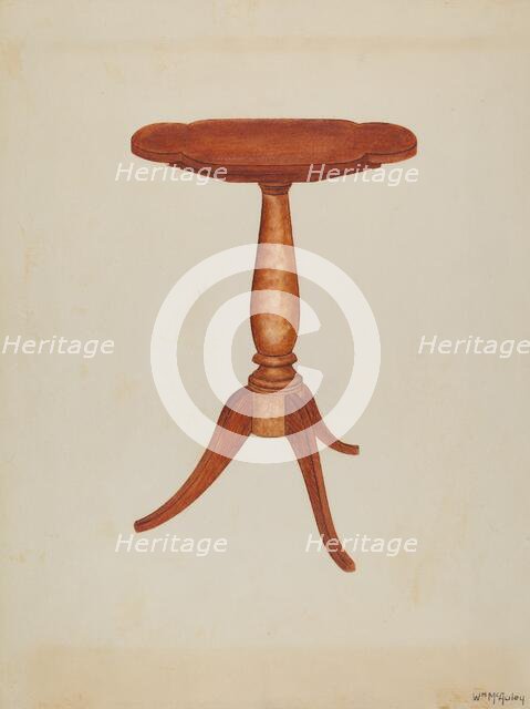 Tip-table or Cant-table, 1937. Creator: William McAuley.