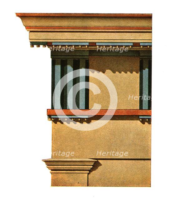 Entablature of the prostylos at Selinunte, Italy, (1928). Creator: Unknown.