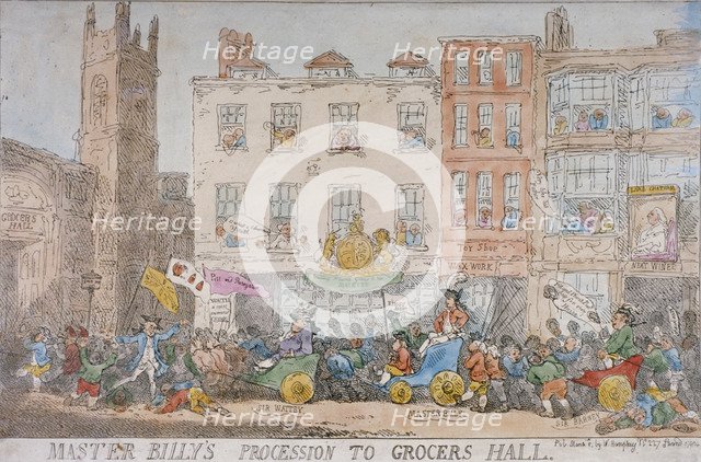 'Master Billy's procession to Grocers' Hall', 1784. Artist: Anon