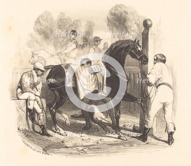Horse before the Race. Creator: Célestin Nanteuil.