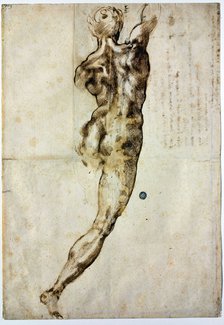 Nude from behind, c. 1504. Artist: Buonarroti, Michelangelo (1475-1564)
