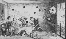'An Interrupted English Dinner Party at Paris', c1849. Creator: George Cruikshank.