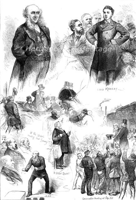 Liverpool Election sketches, 1880. Creator: Unknown.