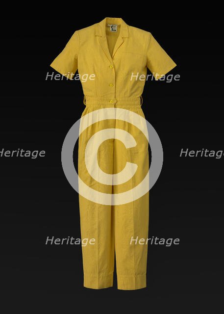 Yellow jumpsuit designed by Willi Smith, 1969-1987. Creator: Willi Smith.