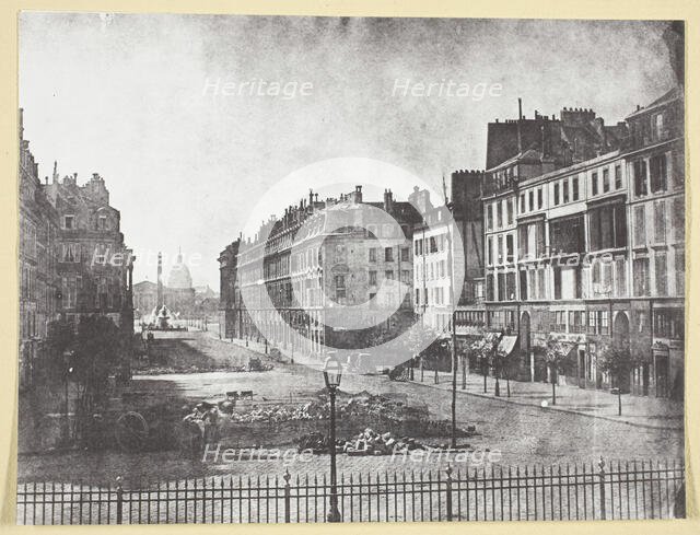 Rue Royale et Restes des Barricades de 1848, 1848, printed 1965. Creator: Hippolyte Bayard.