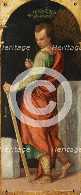 Simplicius. From the Polyptych of the Four Crowned Martyrs, 1552. Creator: Badile, Antonio (1518-1560).