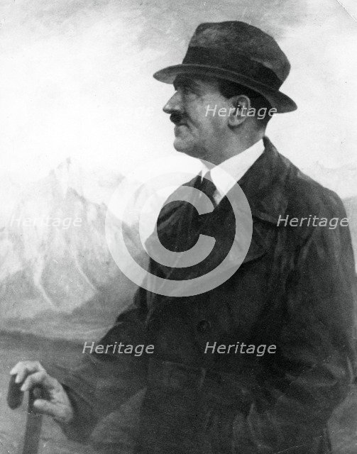 Adolf Hitler relaxing at Berchtesgaden, Bavarian Alps, Germany, c1933-1945. Artist: Unknown