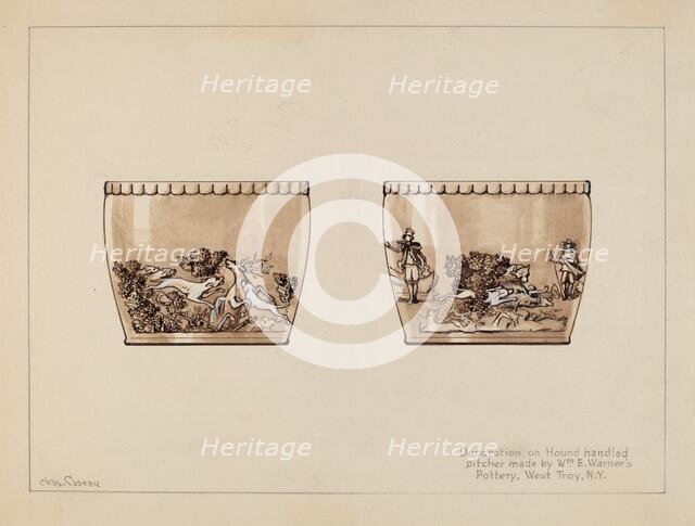 Pitcher, c. 1937. Creator: Charles Caseau.