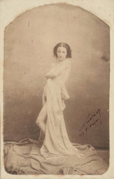 [Draped Standing Nude], 1856-59. Creator: Nadar.