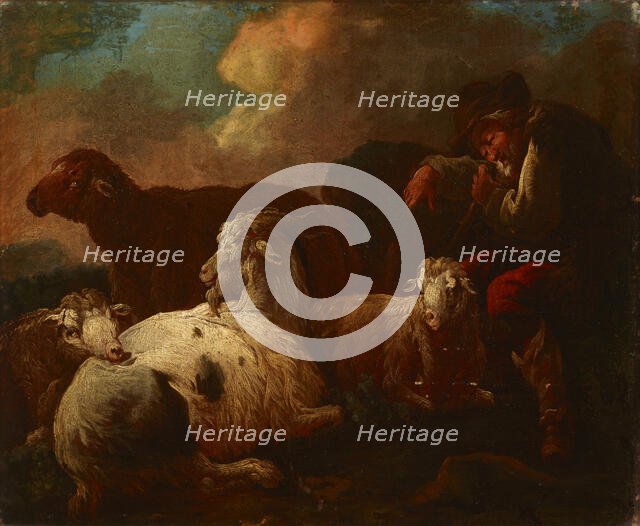 Goats and Sheep, c1690. Creator: Philipp Peter Roos.