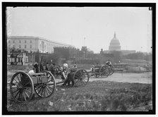 D.C. Art. practice gunnery, between 1909 and 1923. Creator: Harris & Ewing.