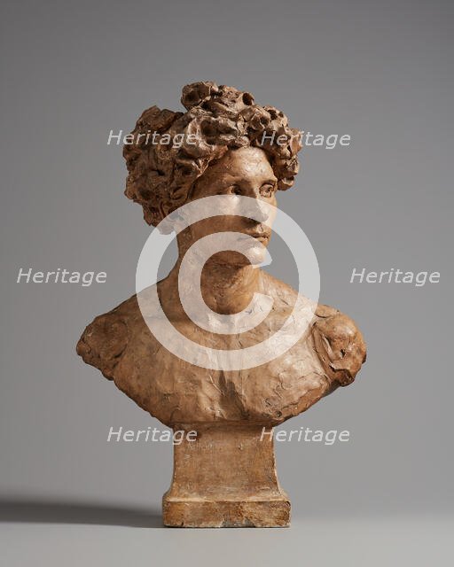 Bust of a Young Man, 1877. Creator: Jules Dalou.