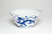 Bowl with Dragons amid Clouds, Qing dynasty (1644-1911), Daoguang reign (1820-1850). Creator: Unknown.