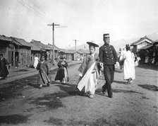 Street scene, Korea, c1900. Artist: Unknown