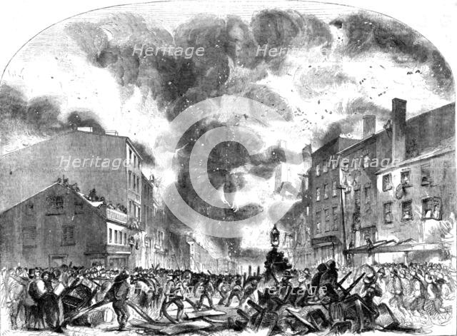 'Fire at Messrs Harper and Brothers' Printing and Publishing Establishment, New York', 1854. Creator: Unknown.