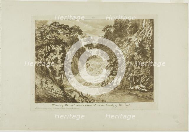 Rhaidr-y Wennel near Llanrwst in the Country of Denbigh, 1776. Creator: Paul Sandby.