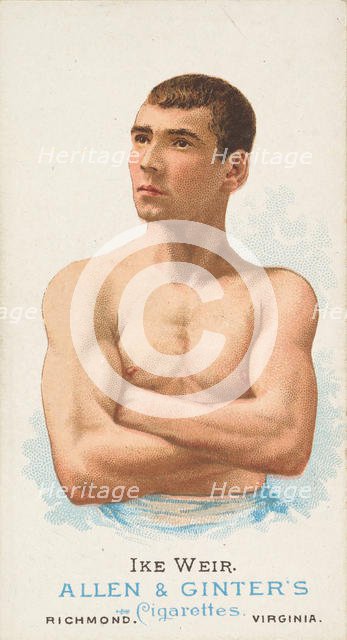 Ike Weir, Pugilist, from World's Champions, Series 1 (N28) for Allen & Ginter Cigarettes, 1887. Creator: Allen & Ginter.