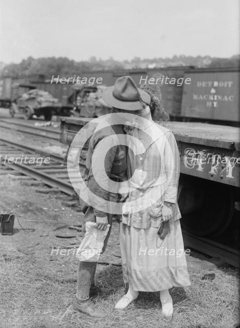 Goodbye to 1st field artillery, between c1915 and c1920. Creator: Bain News Service.
