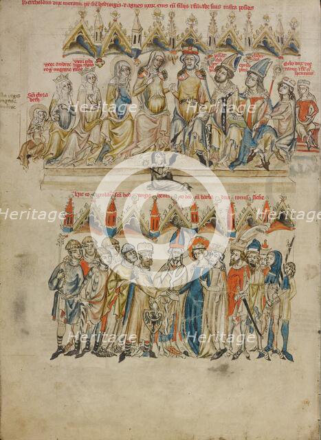 The Family of Berthold VI: The Marriage of Saint Hedwig and Heinrich; Vita beatae Hedwigis, 1353. Creator: Unknown.