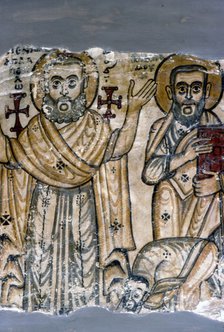 Two Saints, Coptic Wall Painting. Egypt, 6th century. Artist: Unknown.