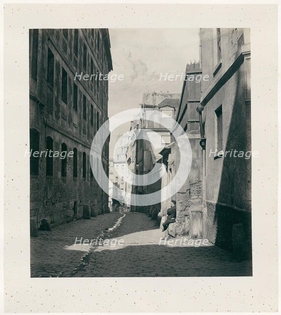 Rue Chartière (impasse Chartière) de la rue de Reims, 1865/69. Creator: Charles Marville.