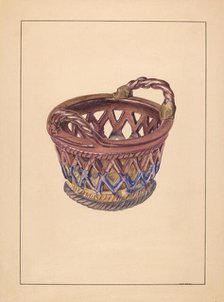 Pottery Basket, c. 1937. Creator: Angelo Bulone.