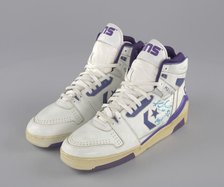 Shoes worn and signed by Karl Malone, 1985-2003. Creator: Converse.