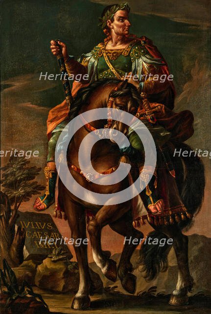 Emperor Julius Caesar on horseback. Creator: Stradanus (Straet, van der), Johannes, (Follower)  .