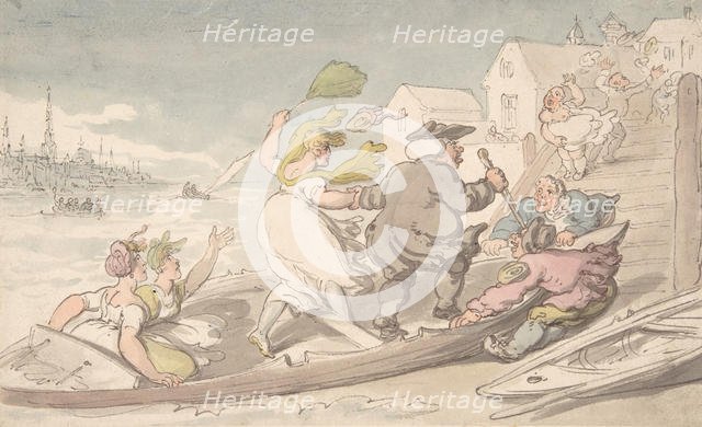 Easterly Winds, ca. 1810. Creator: Attributed to Thomas Rowlandson.