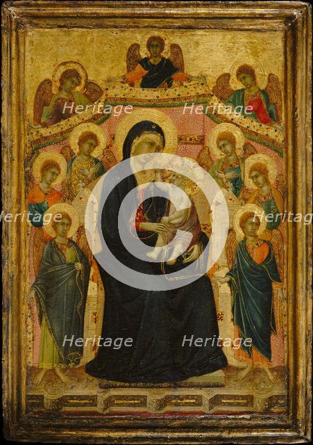 Madonna and Child with Nine Angels, ca. 1315. Creator: Segna di Buonaventura.