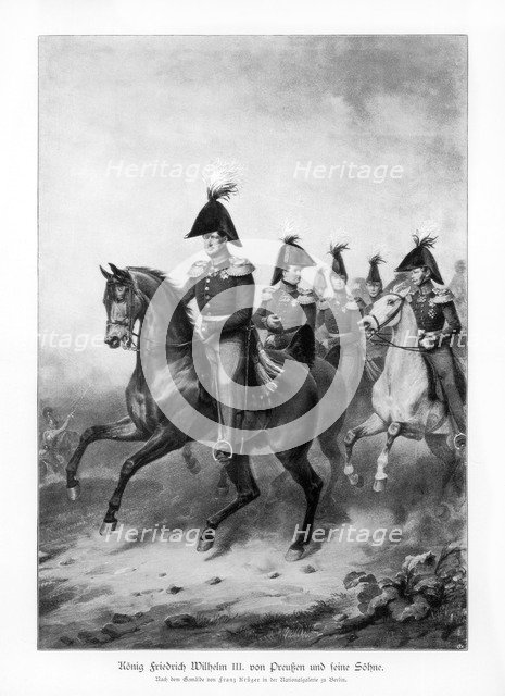 Frederick William III, King of Prussia, and his sons, (1900). Artist: Unknown