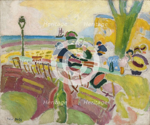 La Terrasse sur la Plage, 1907. Creator: Dufy, Raoul (1877-1953).