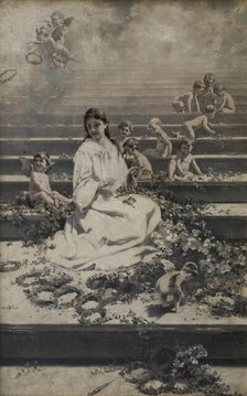 Wreath-Weaving (Our Lady of the Herbs), "Queen of Heaven. Legends of the Virgin Mary", 1894. Creator: Piotr Stachiewicz.