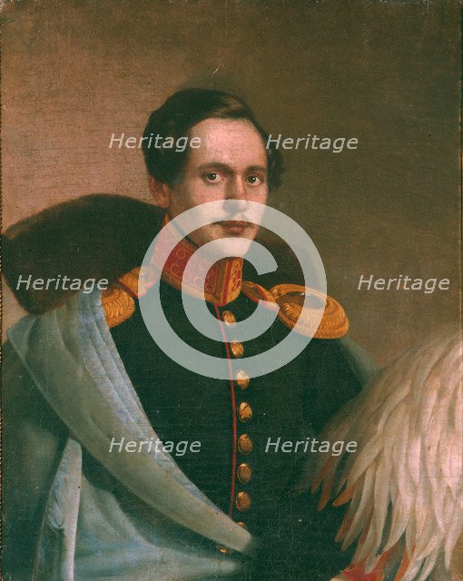 Portrait of the poet Mikhail Lermontov (1814-1841), 1834. Artist: Budkin, Philipp Osipovich (1806-1850)